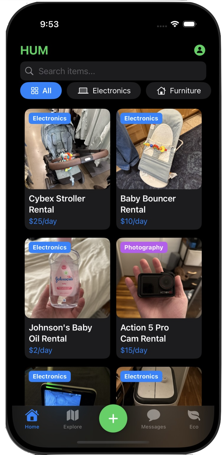 HUM iOS App Screenshot